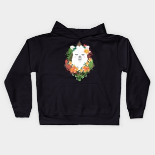 Llama hawaii vacation tropical christmas Kids Hoodie